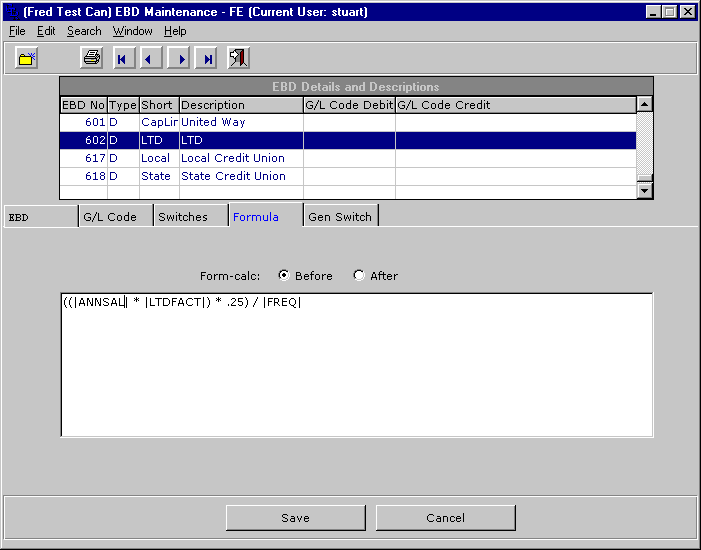 EBD Setup